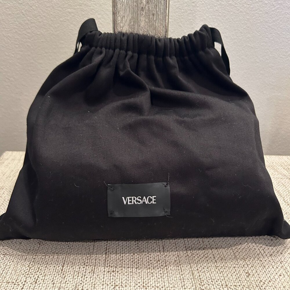 Versace La Medusa Quilted Tweed & Leather Logo Bag - Picture 12 of 13